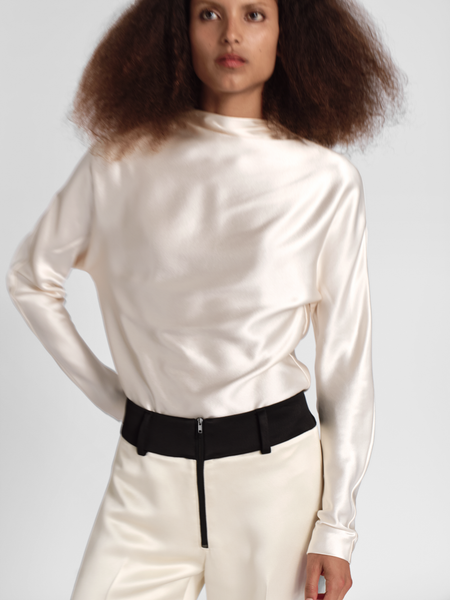 Ziva Top Ivory in Silk | AFLALO