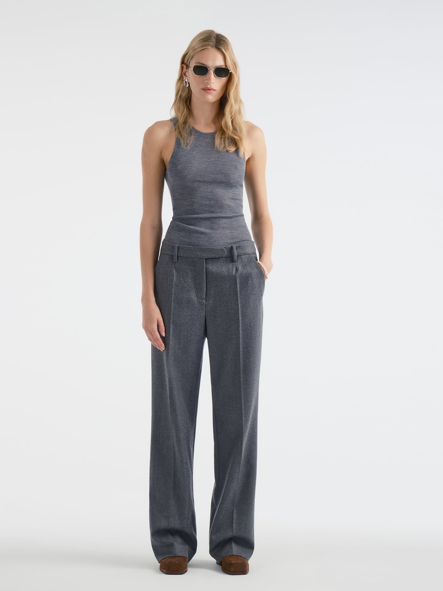 Cira Tank in Wool - AFLALO