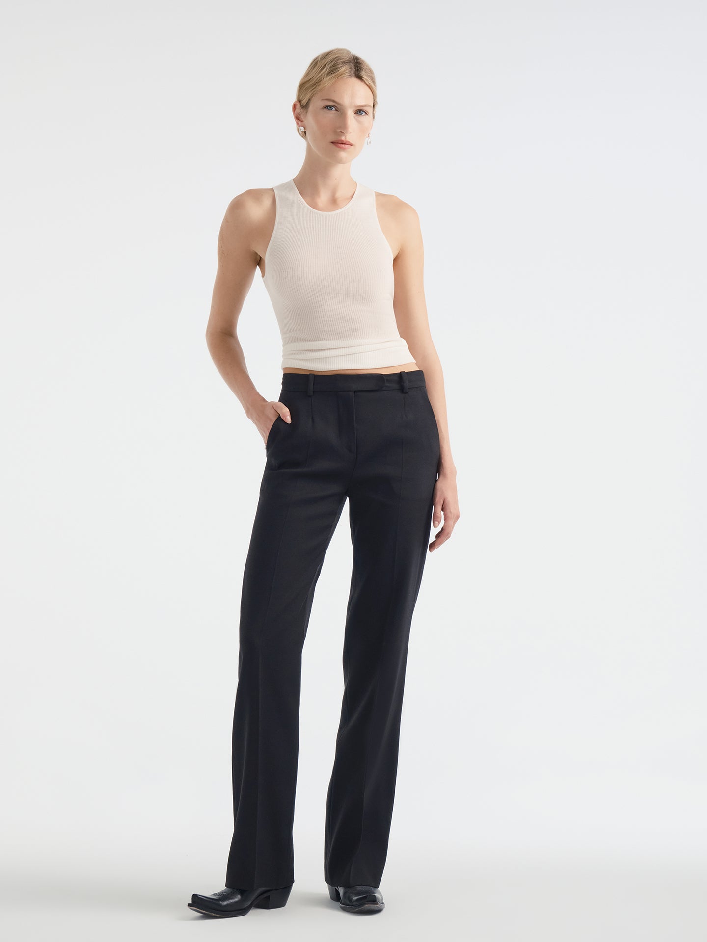 Lucid Pant in Wool Silk - AFLALO