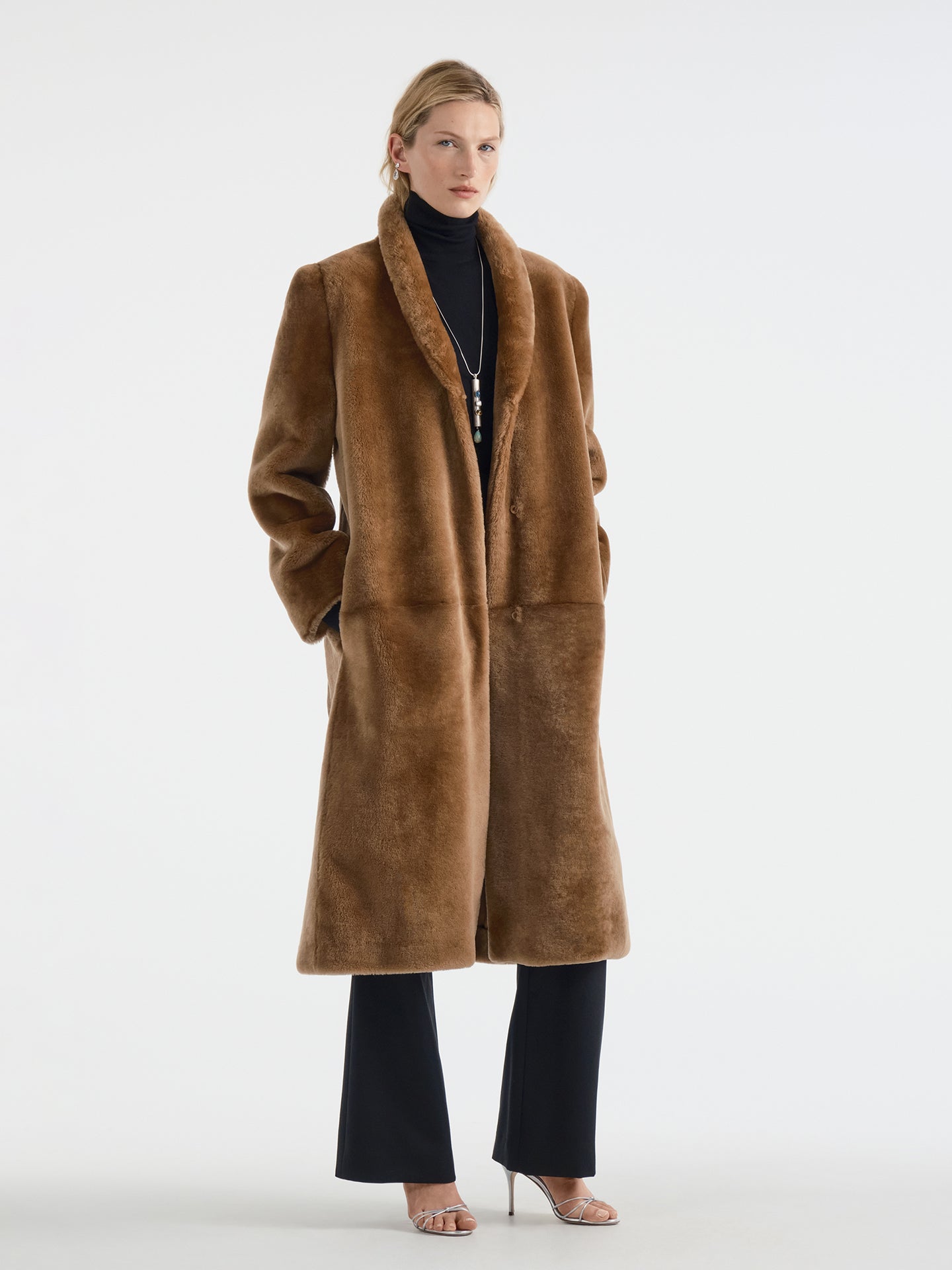Maurelle Coat in Shearling - AFLALO