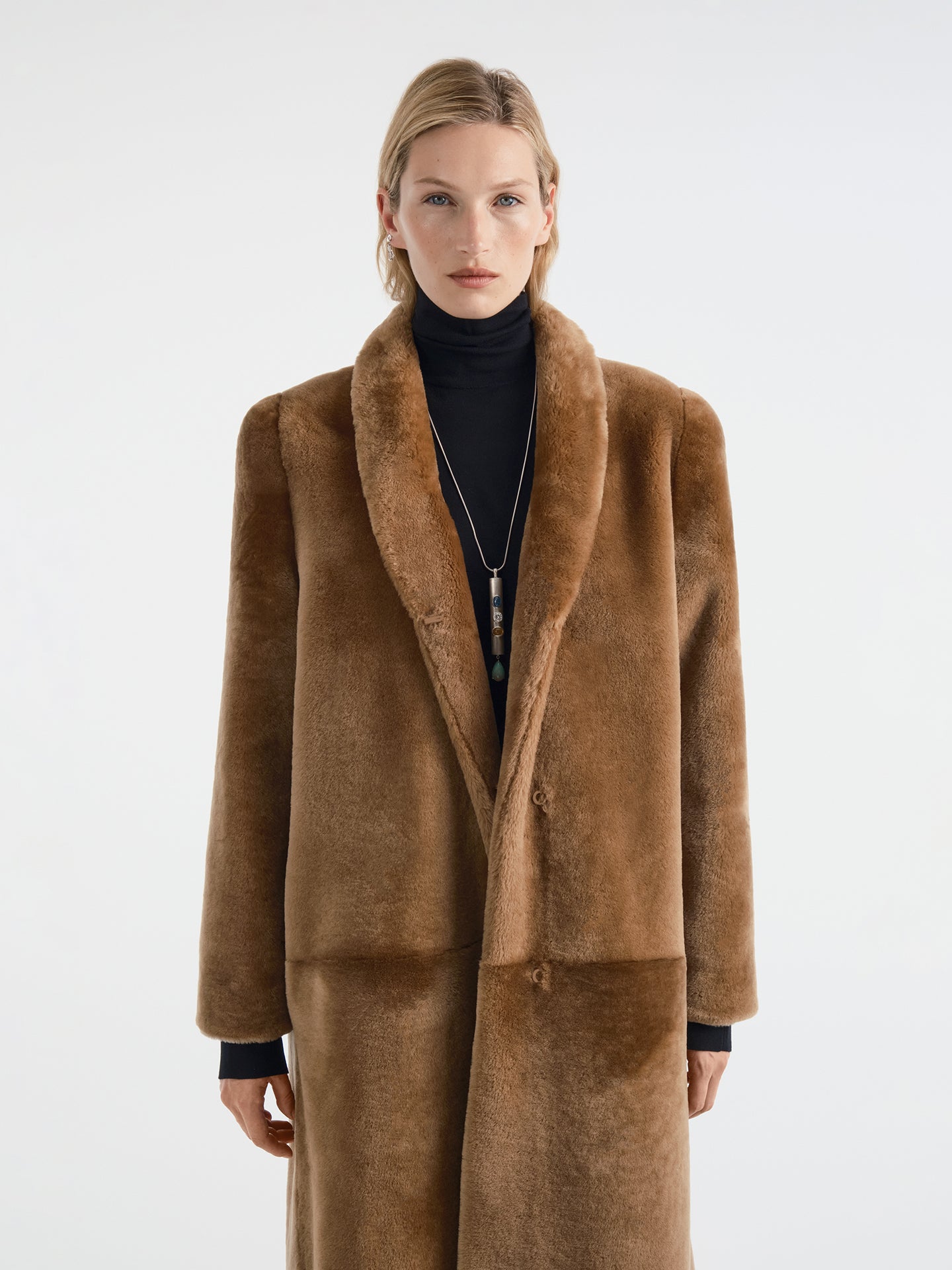 Maurelle Coat in Shearling - AFLALO
