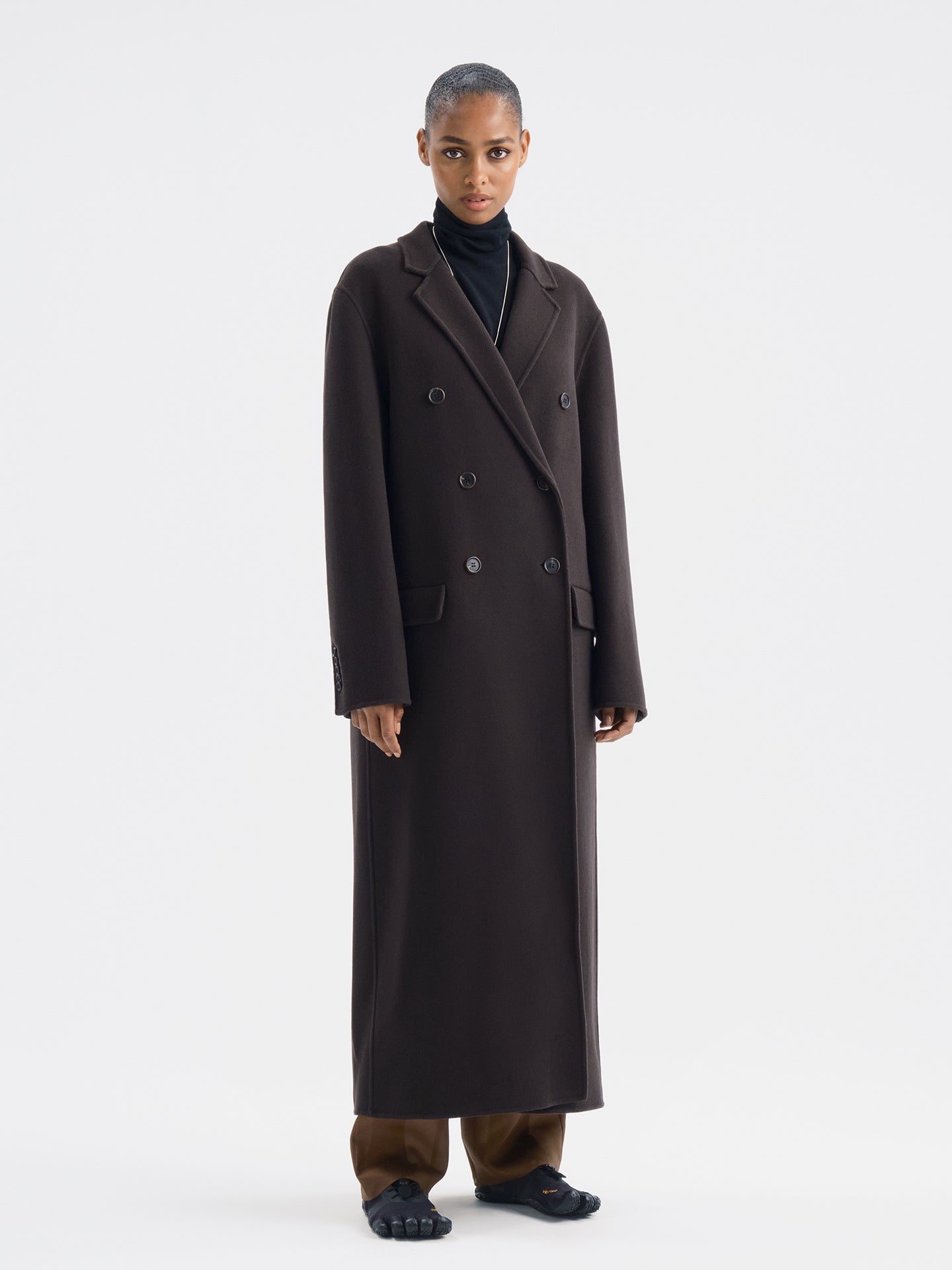 Valent Coat in Wool Cashmere - AFLALO