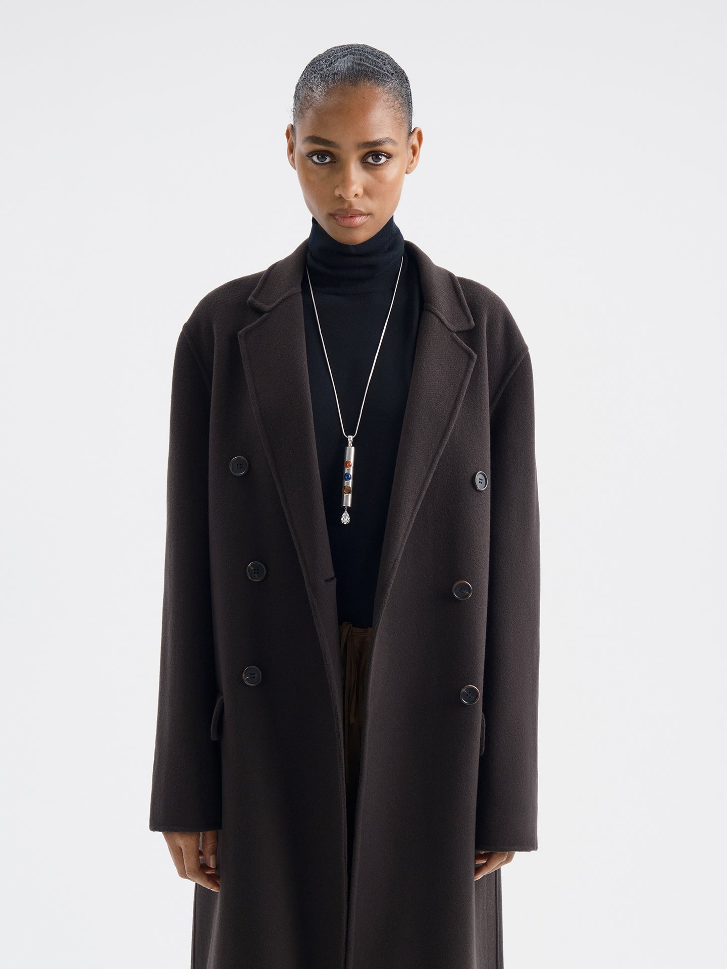 Valent Coat in Wool Cashmere - AFLALO