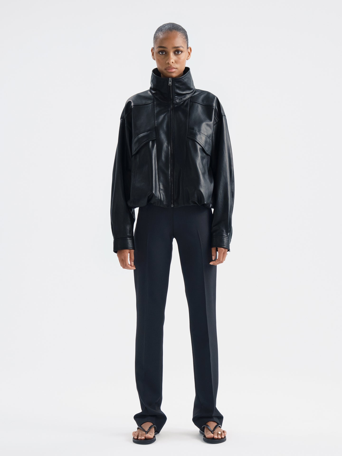 Zadie Jacket in Leather - AFLALO