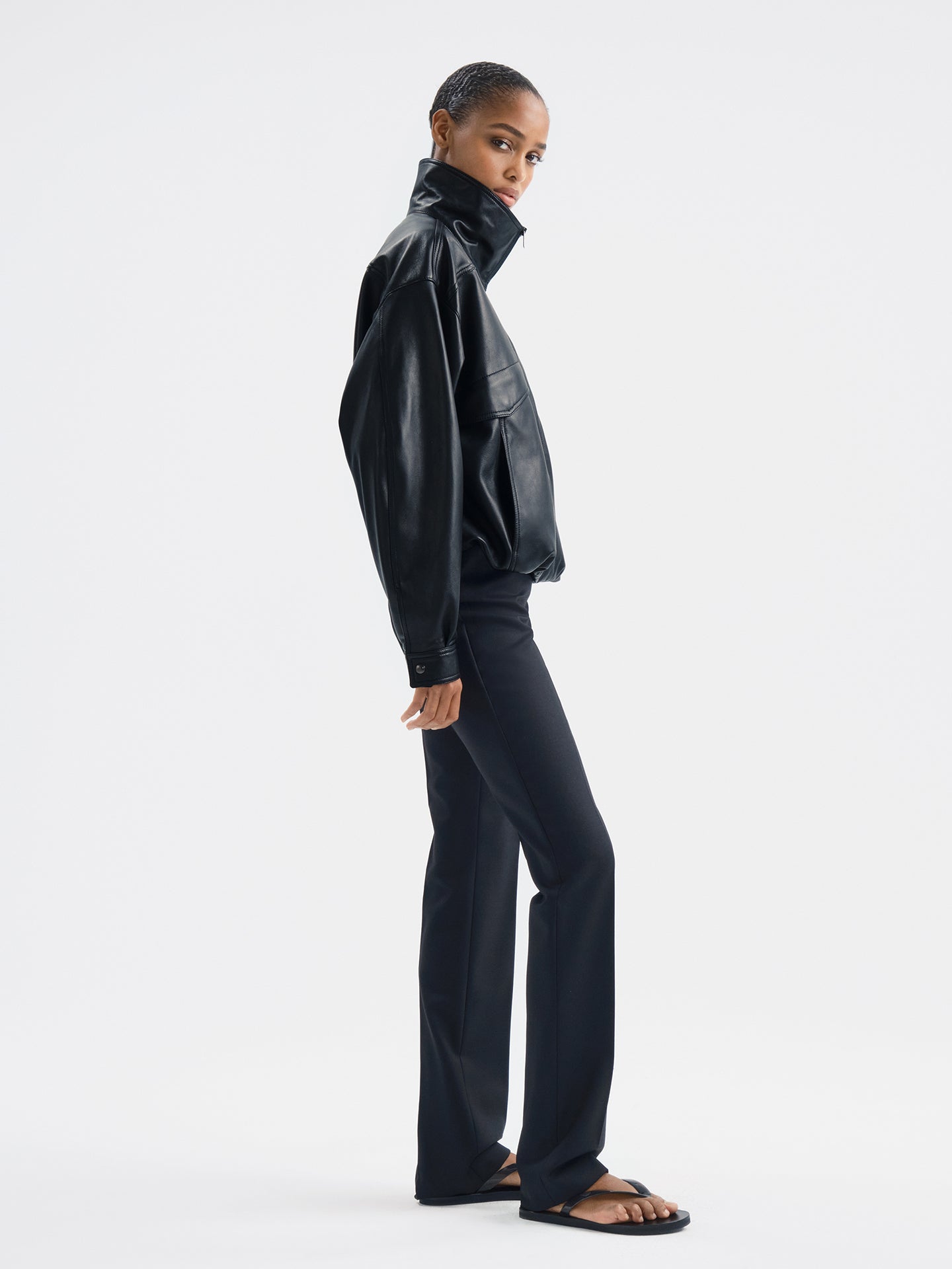 Zadie Jacket in Leather - AFLALO