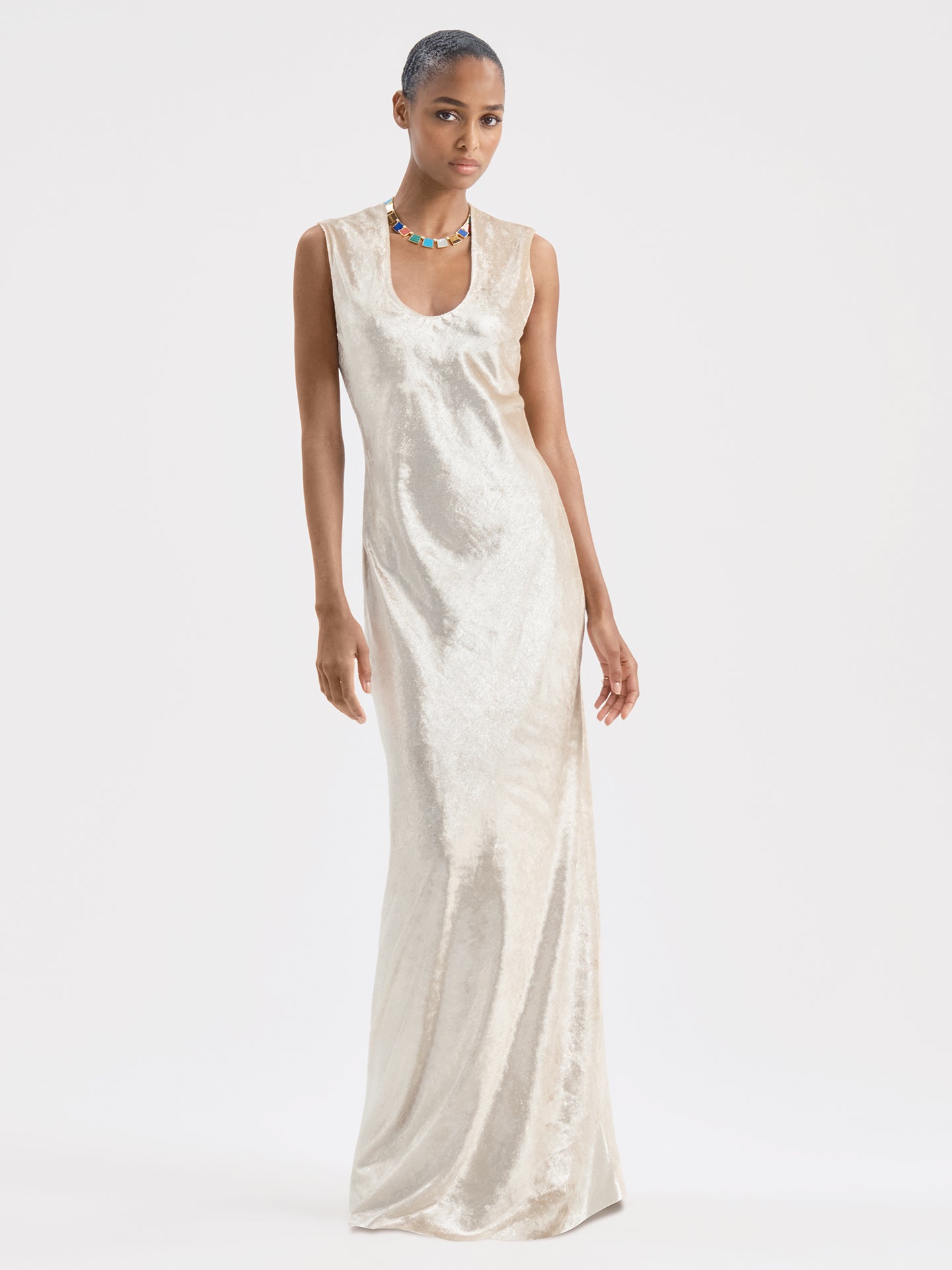 Ismara Dress in Velvet - AFLALO