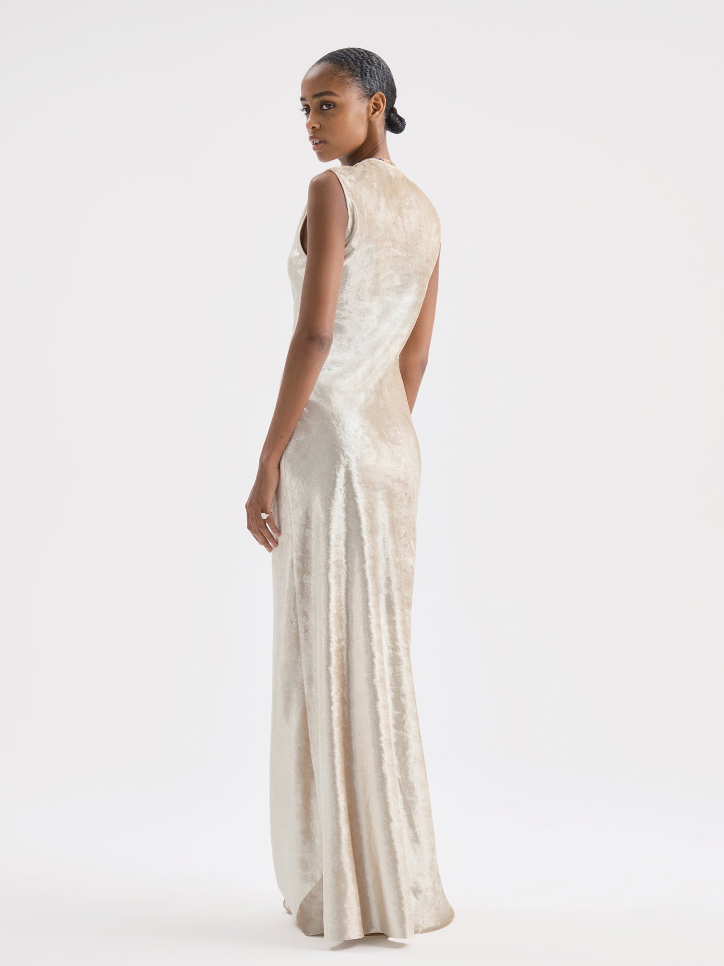 Ismara Dress in Velvet - AFLALO