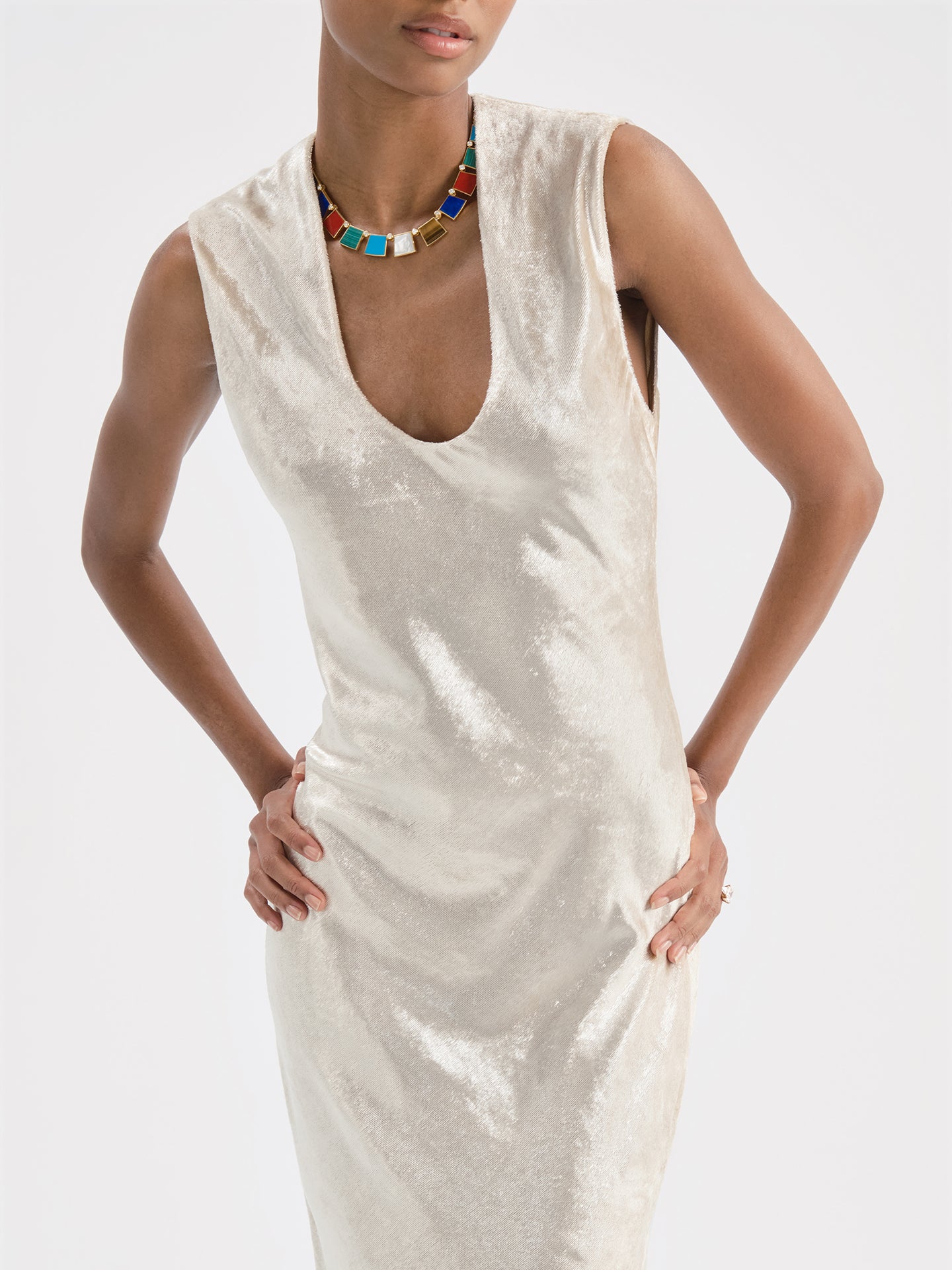 Ismara Dress in Velvet - AFLALO