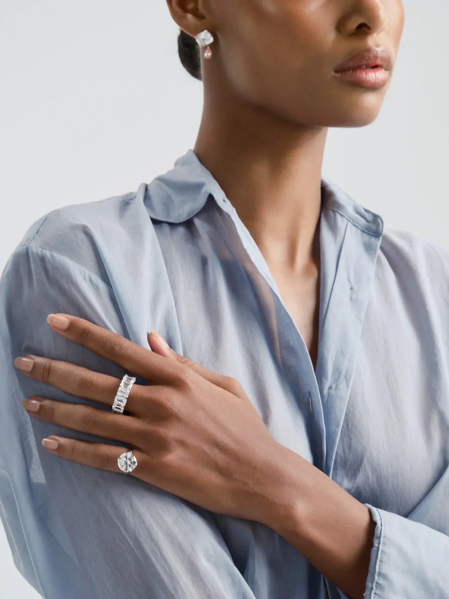 Greek Key Ring in Platinum - AFLALO