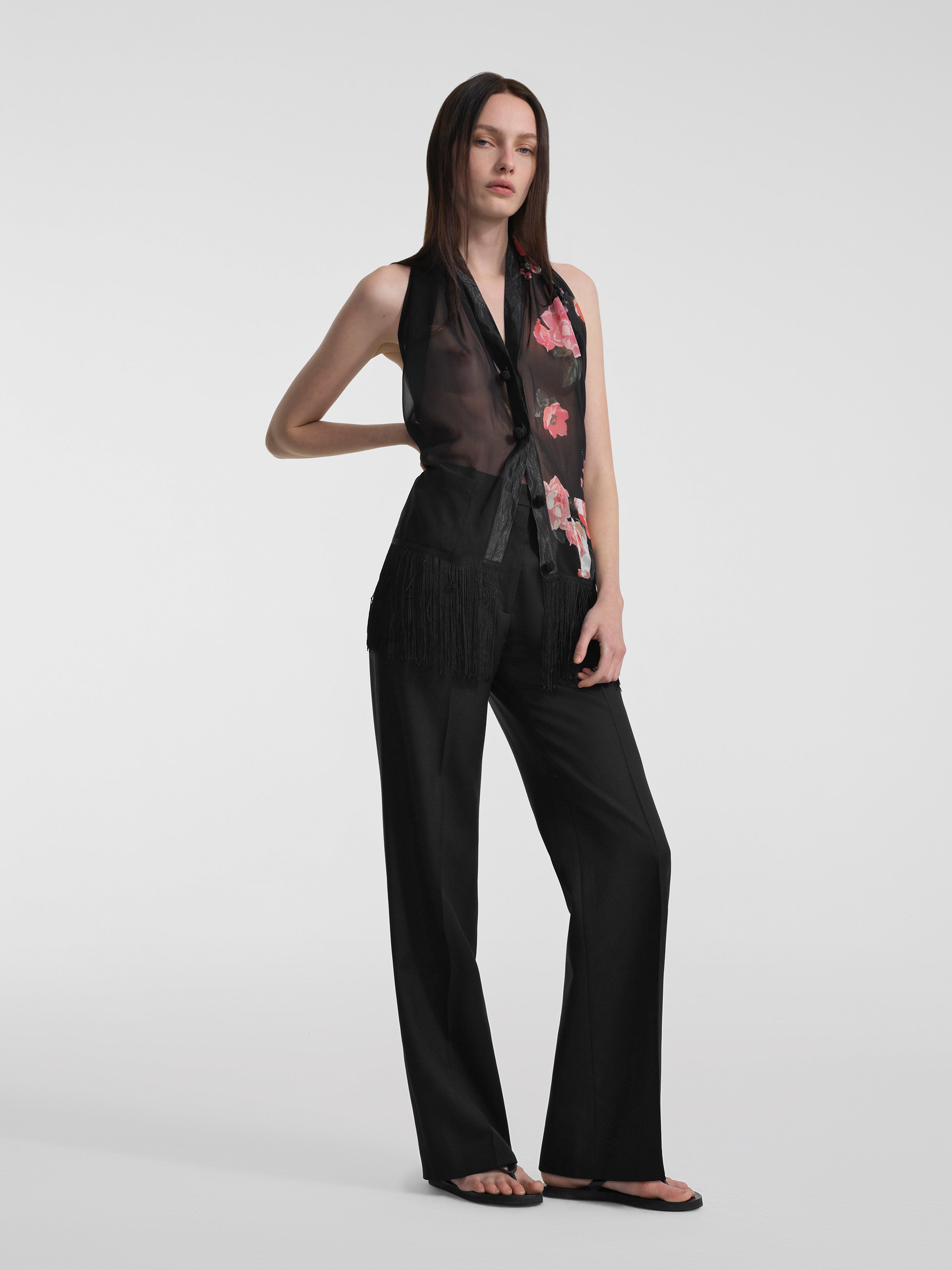 AFLALO Alere Top in Silk – Bonica Rose - Model Front