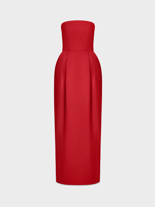 AFLALO Alune Dress in Wool Silk – Fire - Ghost Front