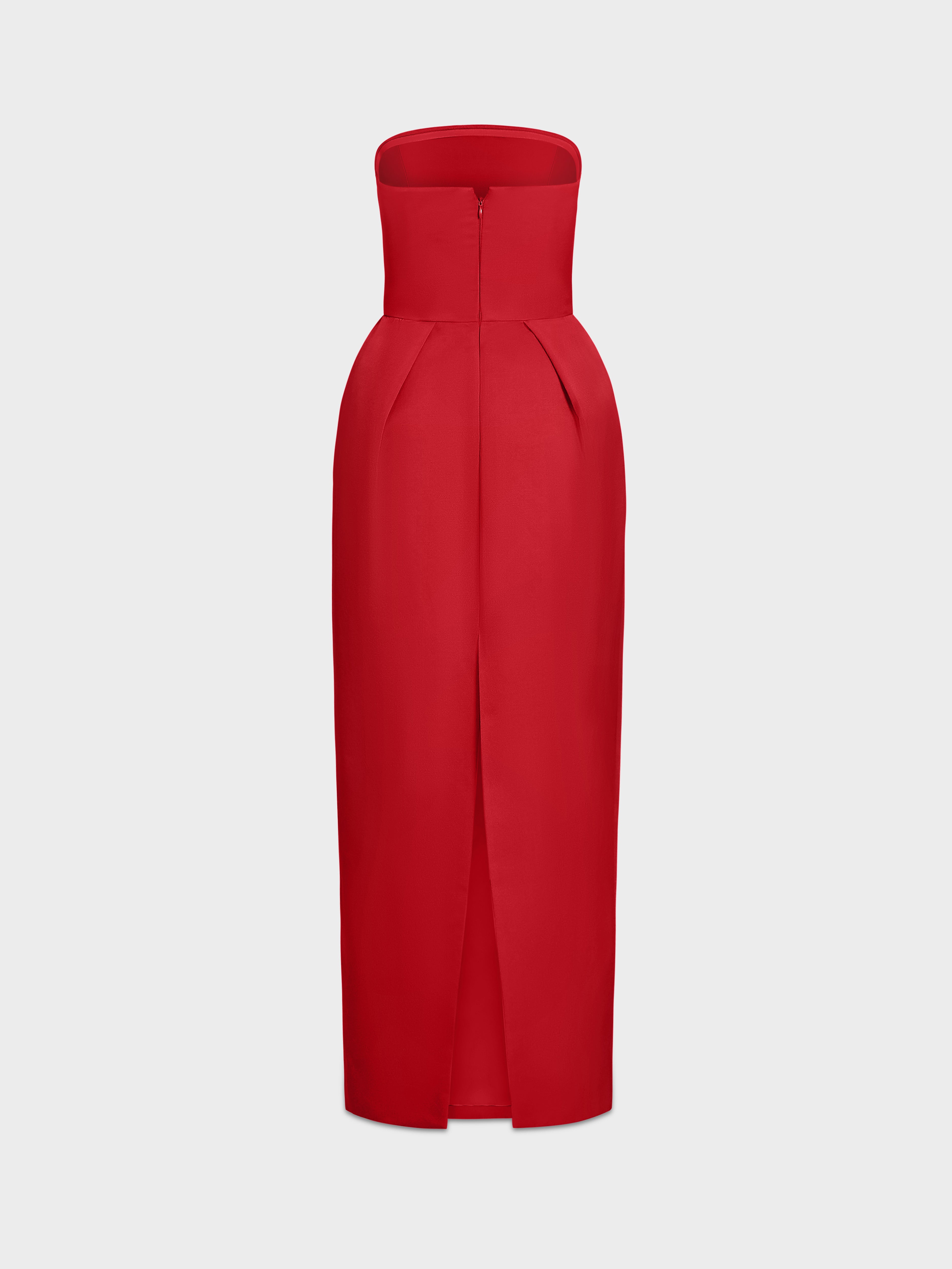 AFLALO Alune Dress in Wool Silk – Fire - Ghost Back