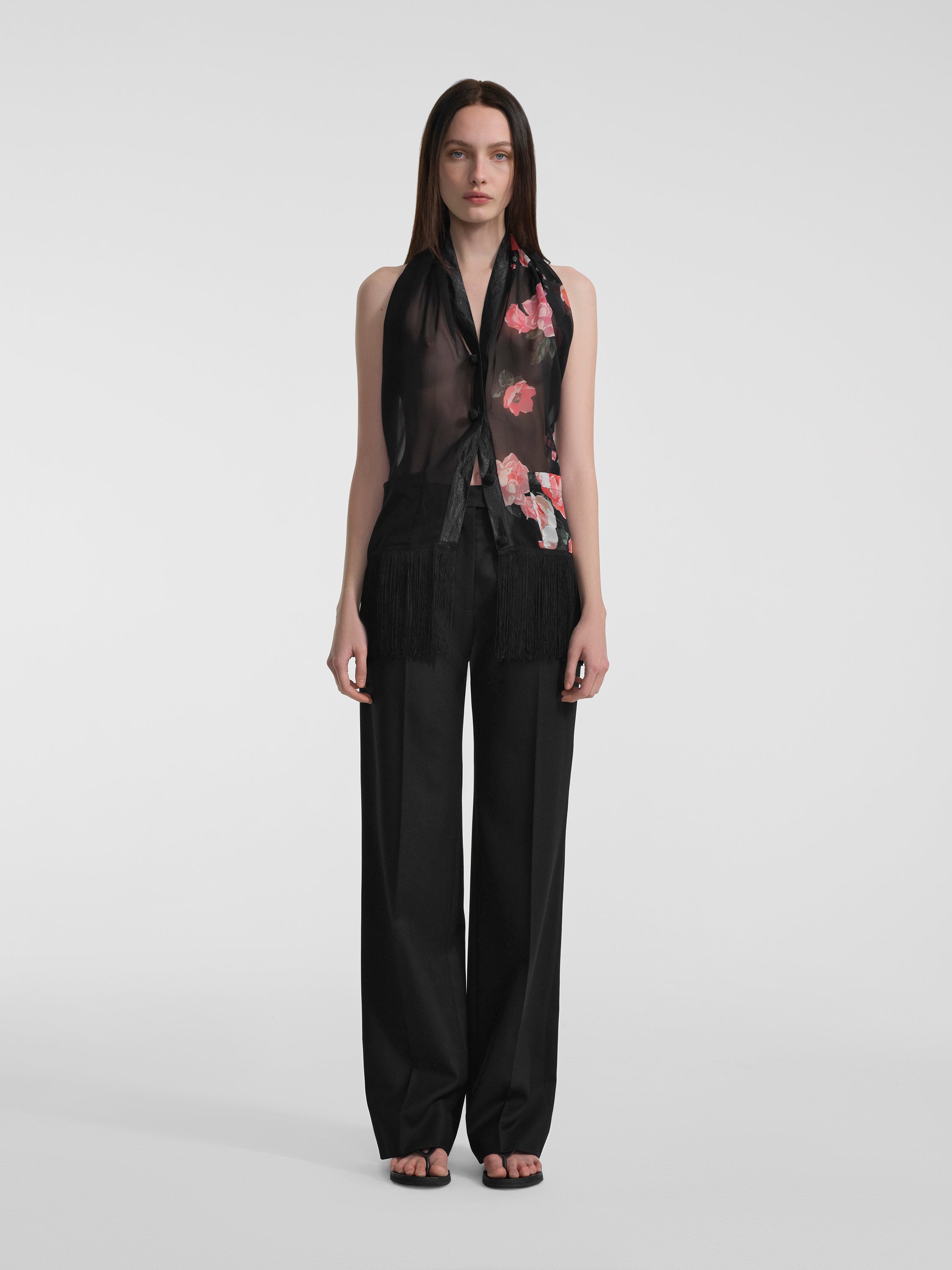 AFLALO Alere Top in Silk – Bonica Rose - Model Front