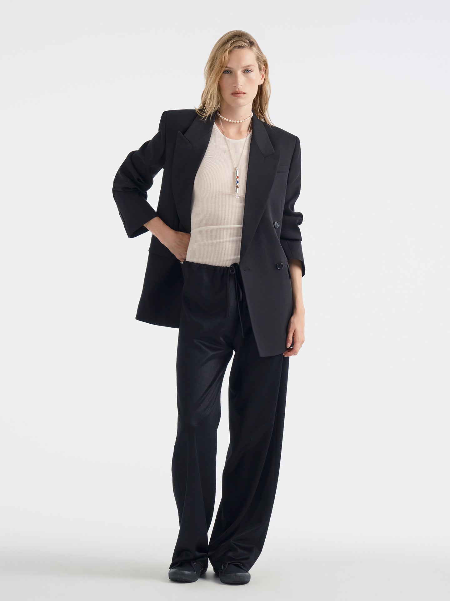 Edi Blazer in Wool Silk - AFLALO