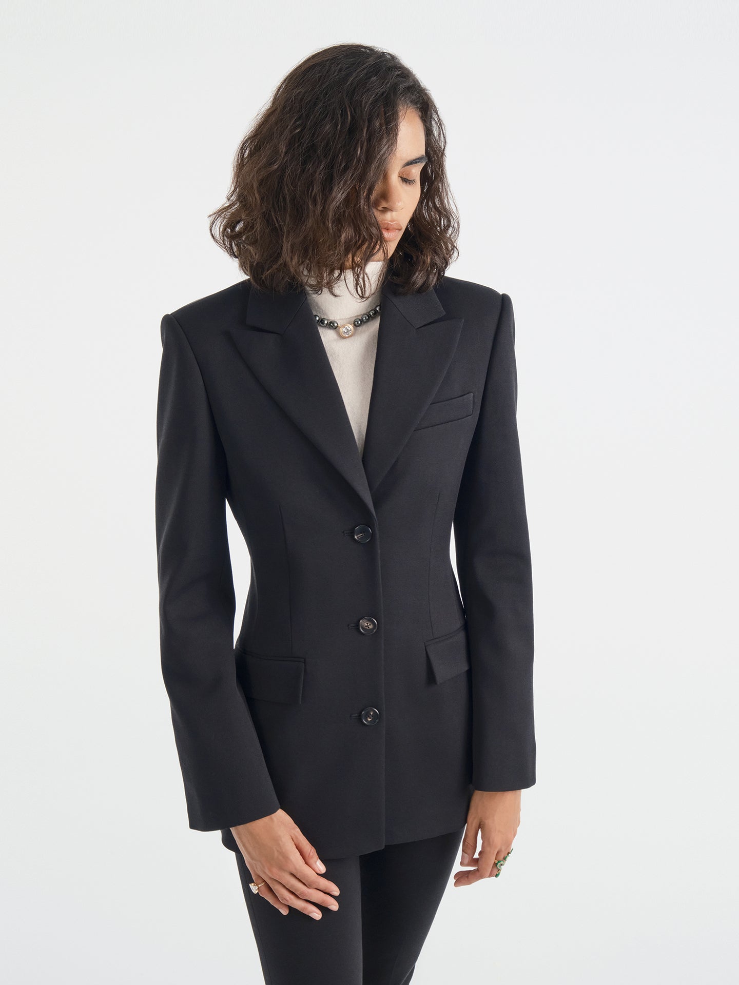 Roux Blazer in Wool Silk - AFLALO