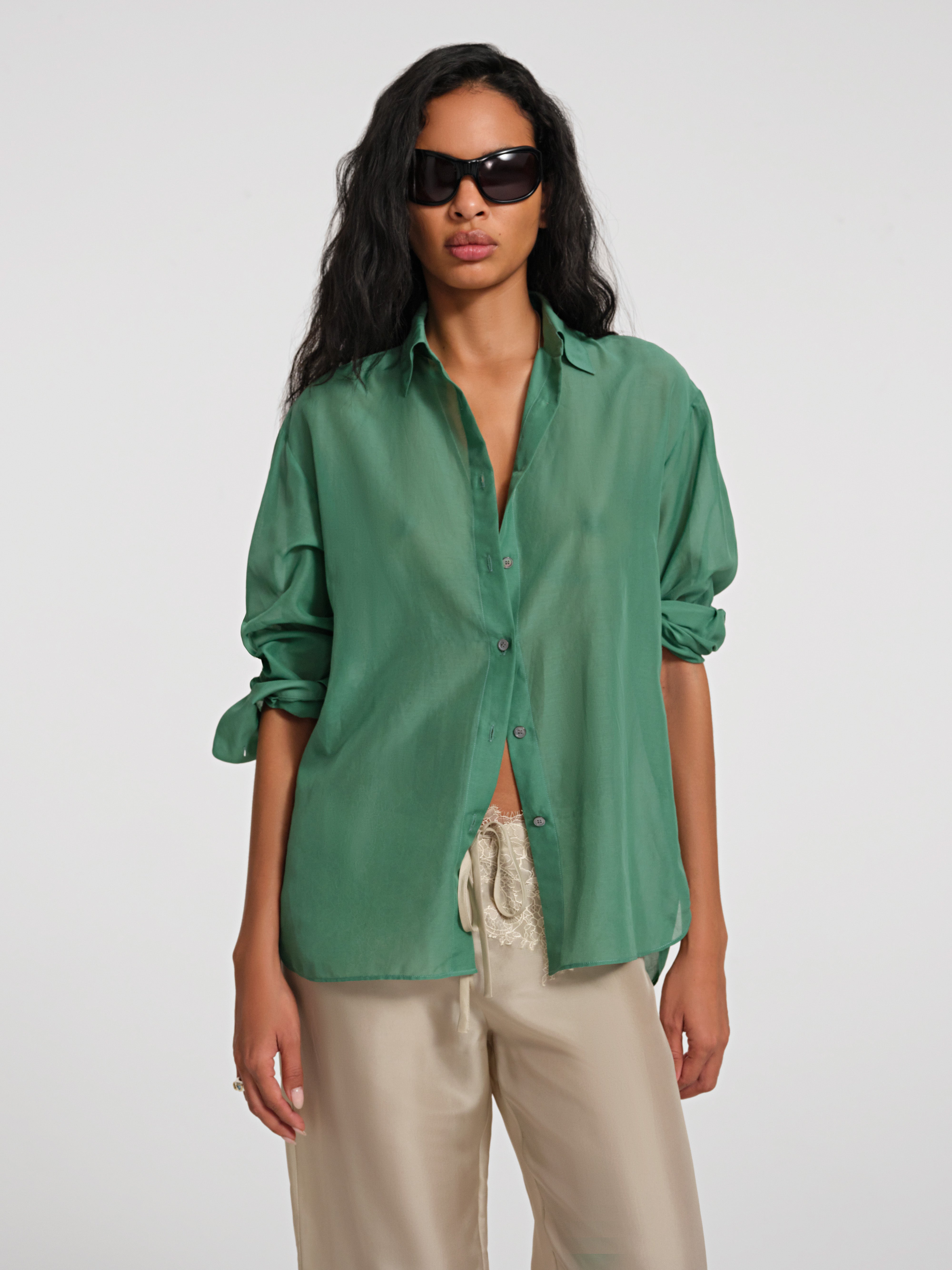 Brein Shirt in Silk Cotton