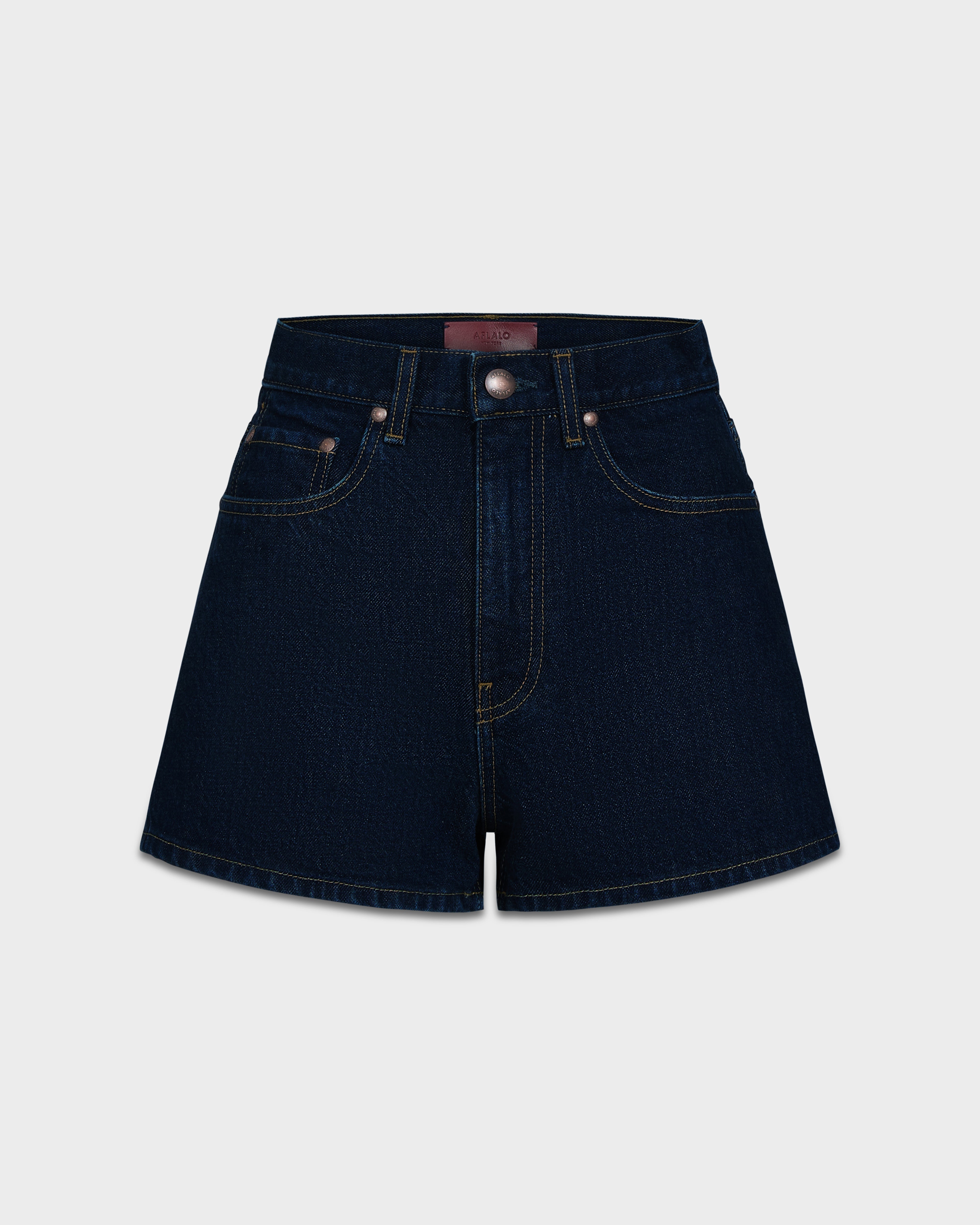 AFLALO Chopin Short in Rigid Denim – Nihon Rinse - Ghost Front