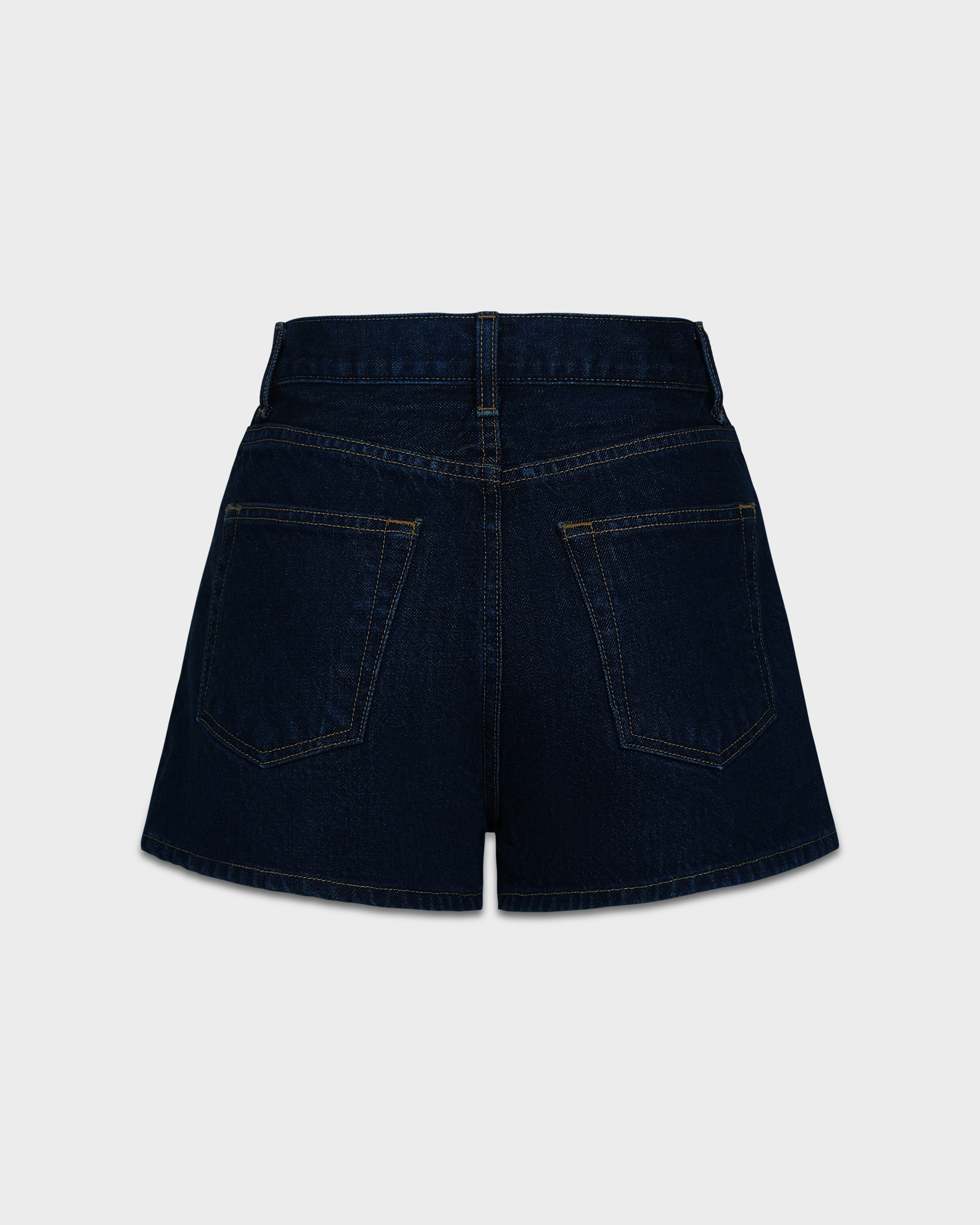 AFLALO Chopin Short in Rigid Denim – Nihon Rinse - Ghost Back
