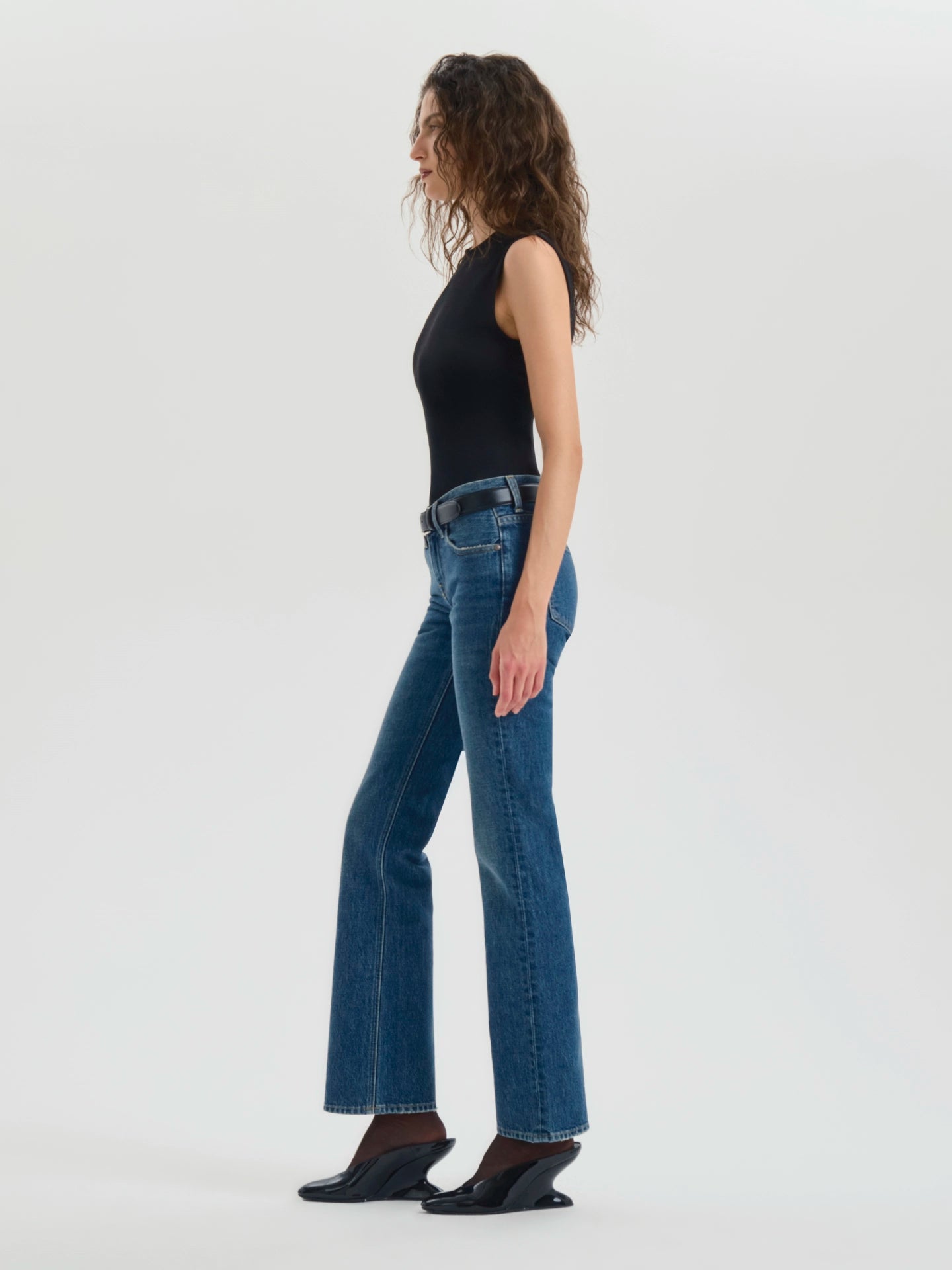 Leary Jean in Rigid Denim - AFLALO