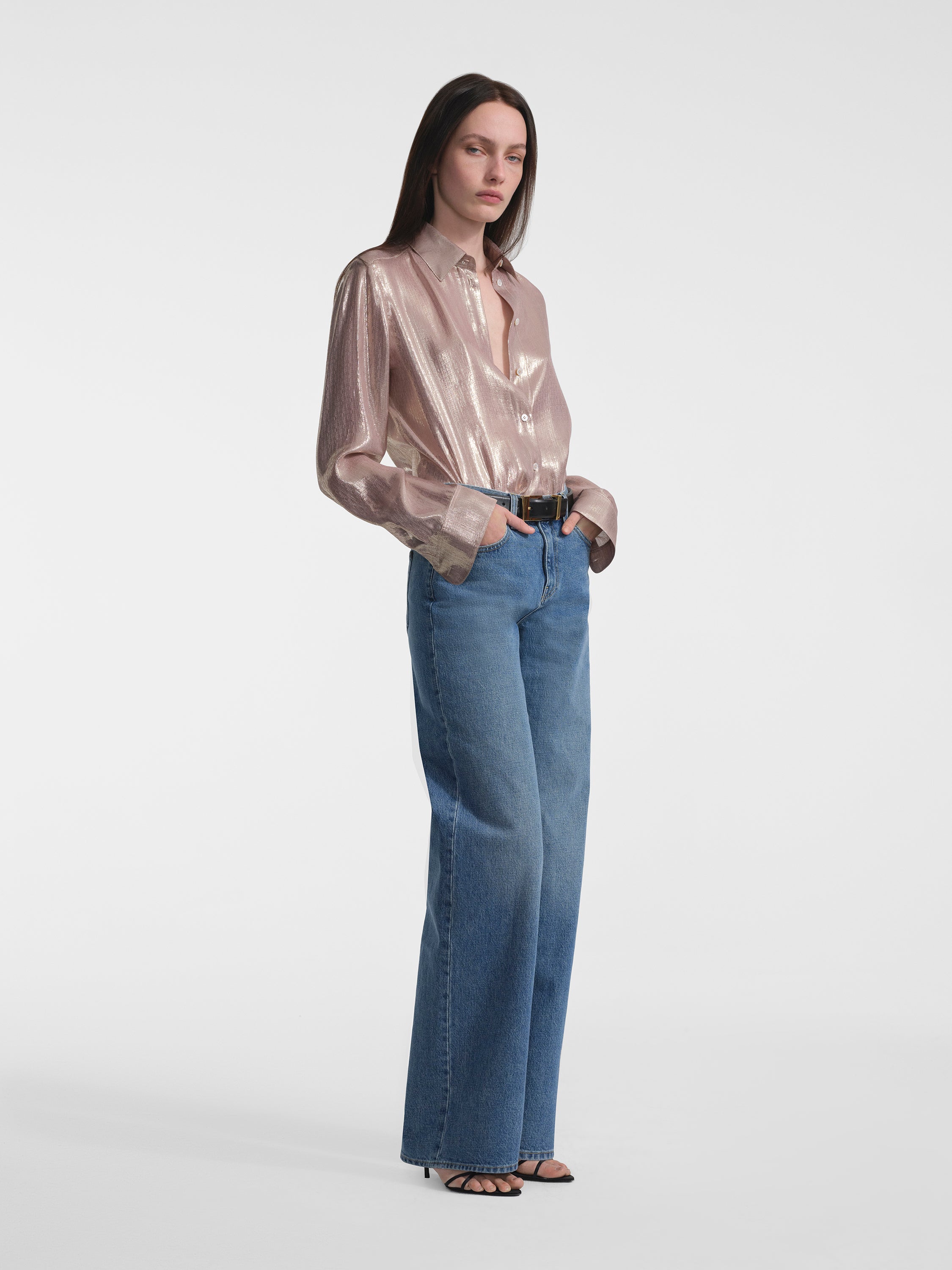 AFLALO Rhys Jean – Blue Hour Rigid Denim - Model Front