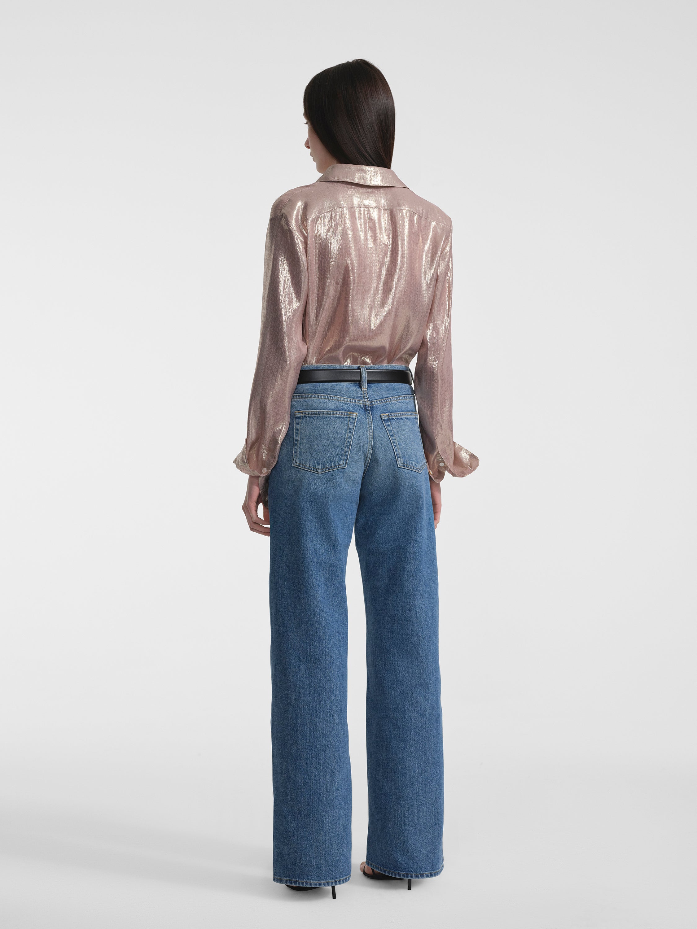 AFLALO Rhys Jean – Blue Hour Rigid Denim - Model Back