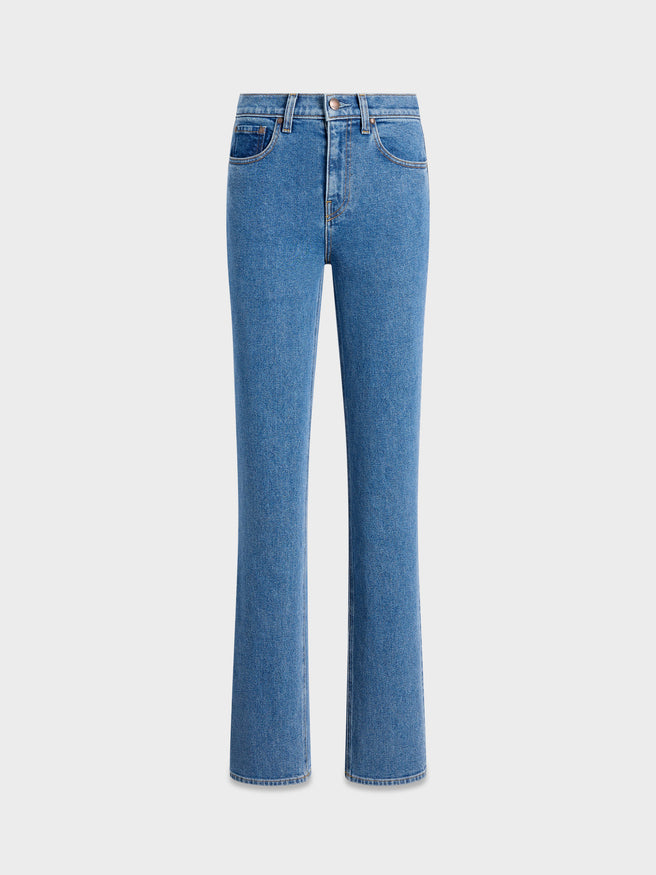 AFLALO Miller Jean – Worn Cobalt Stretch Denim - Ghost Front