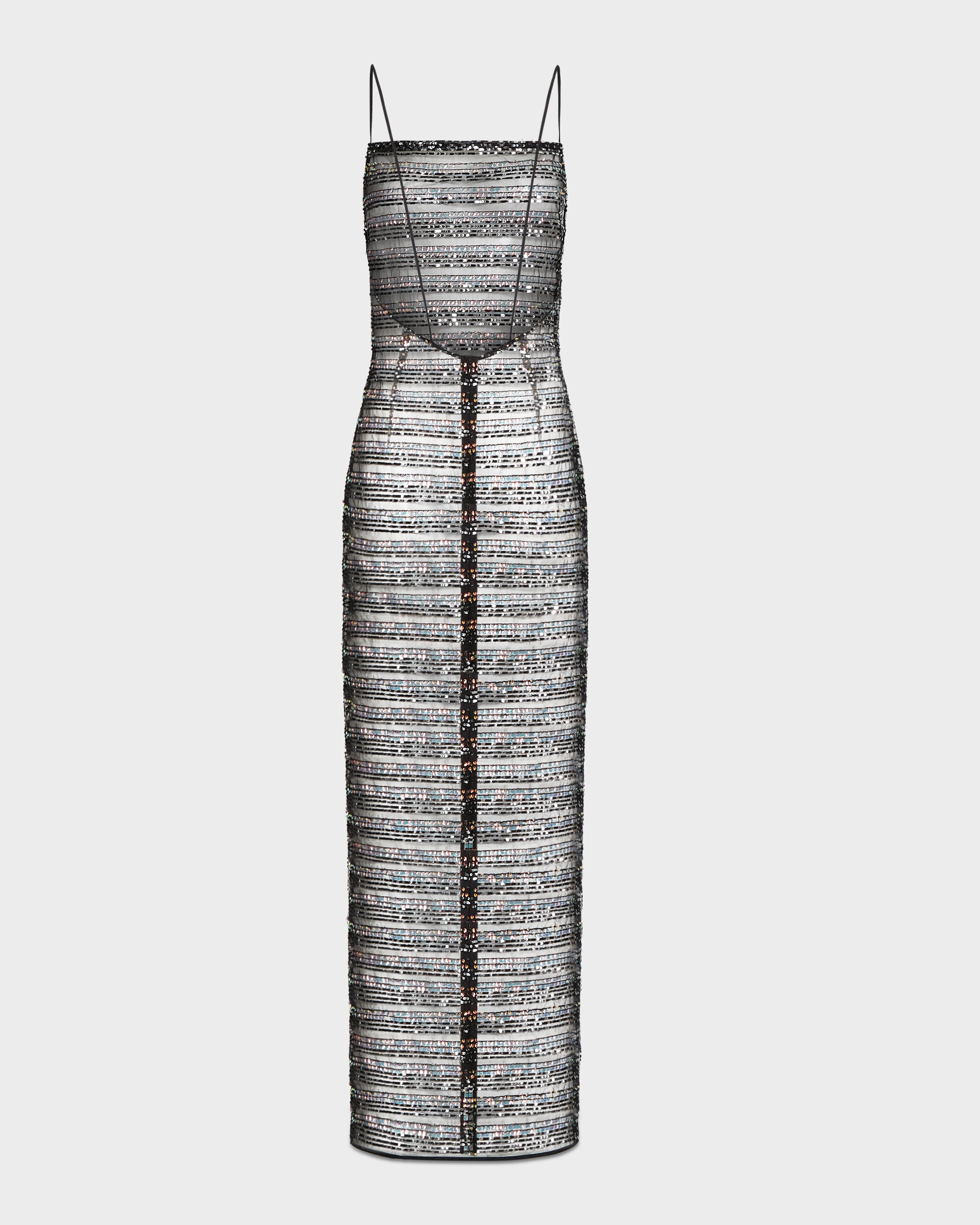 AFLALO Nivara Dress in Mesh – Paillettes - Ghost Front