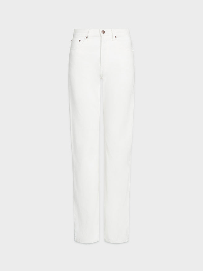 AFLALO Orwell Jean in Rigid Denim – Marshmallow White - Ghost Front