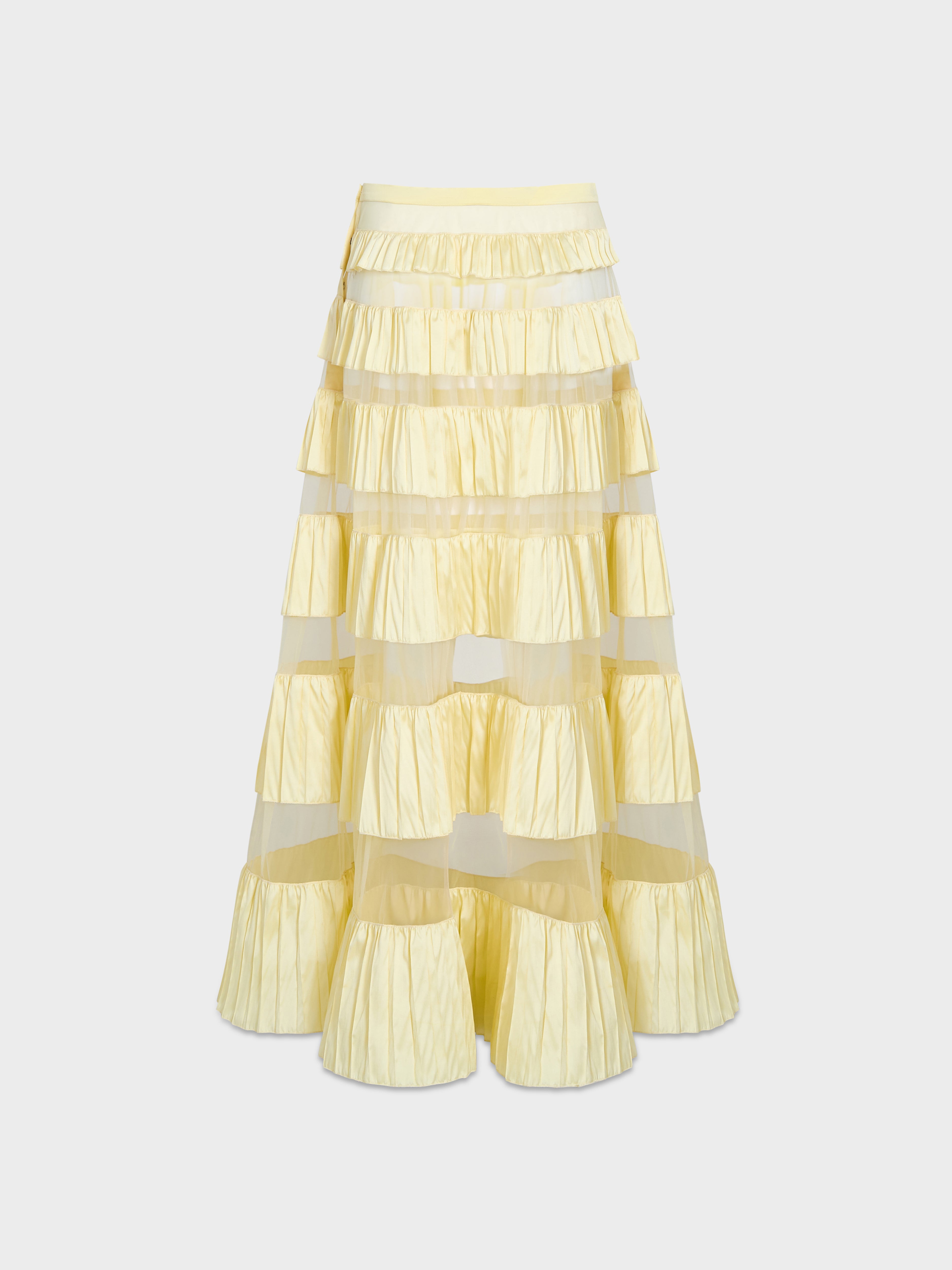 AFLALO Xorina Skirt in Mesh – Butter - Ghost Front