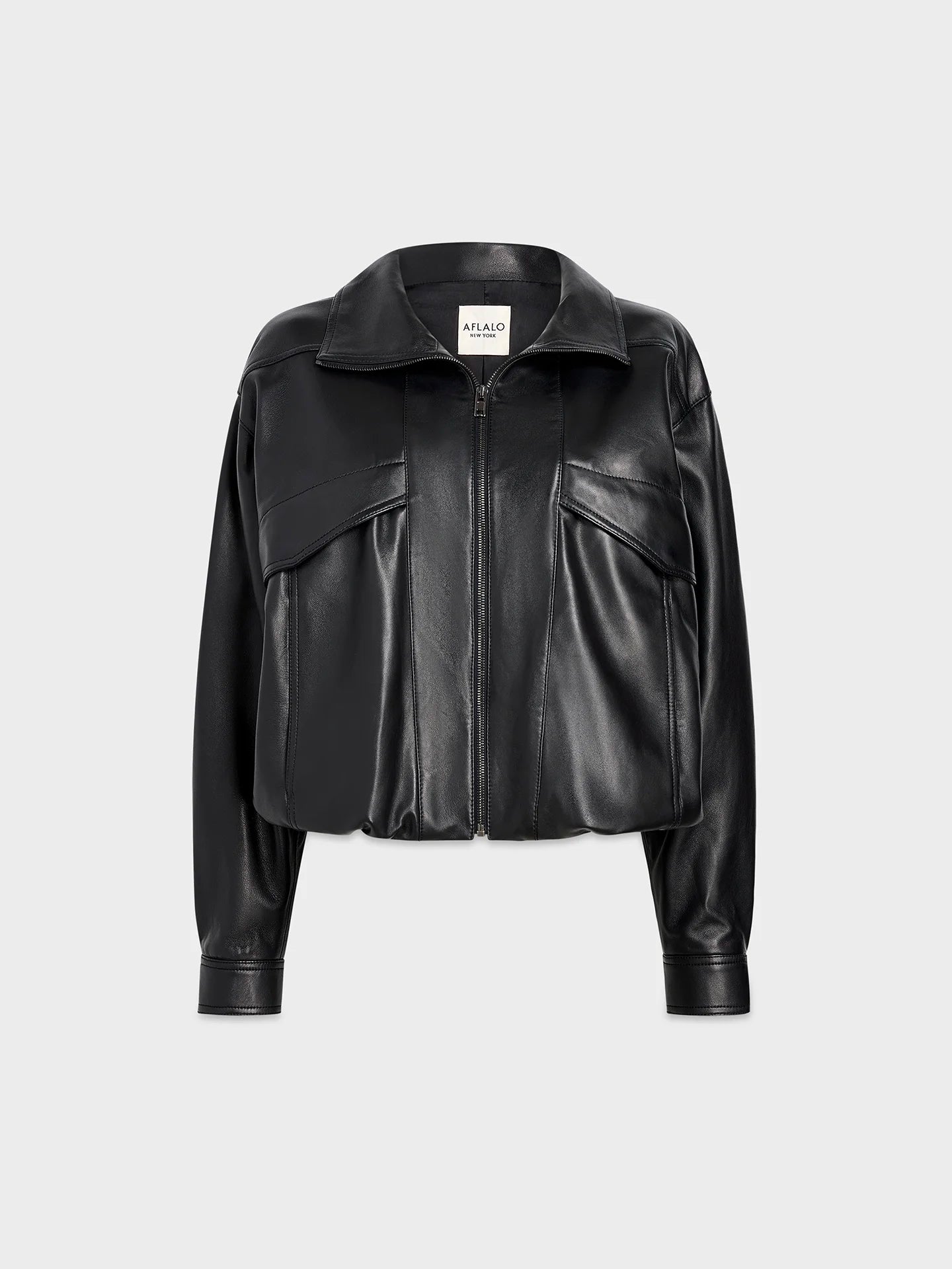 Zadie Jacket Black in Nappa Leather | AFLALO