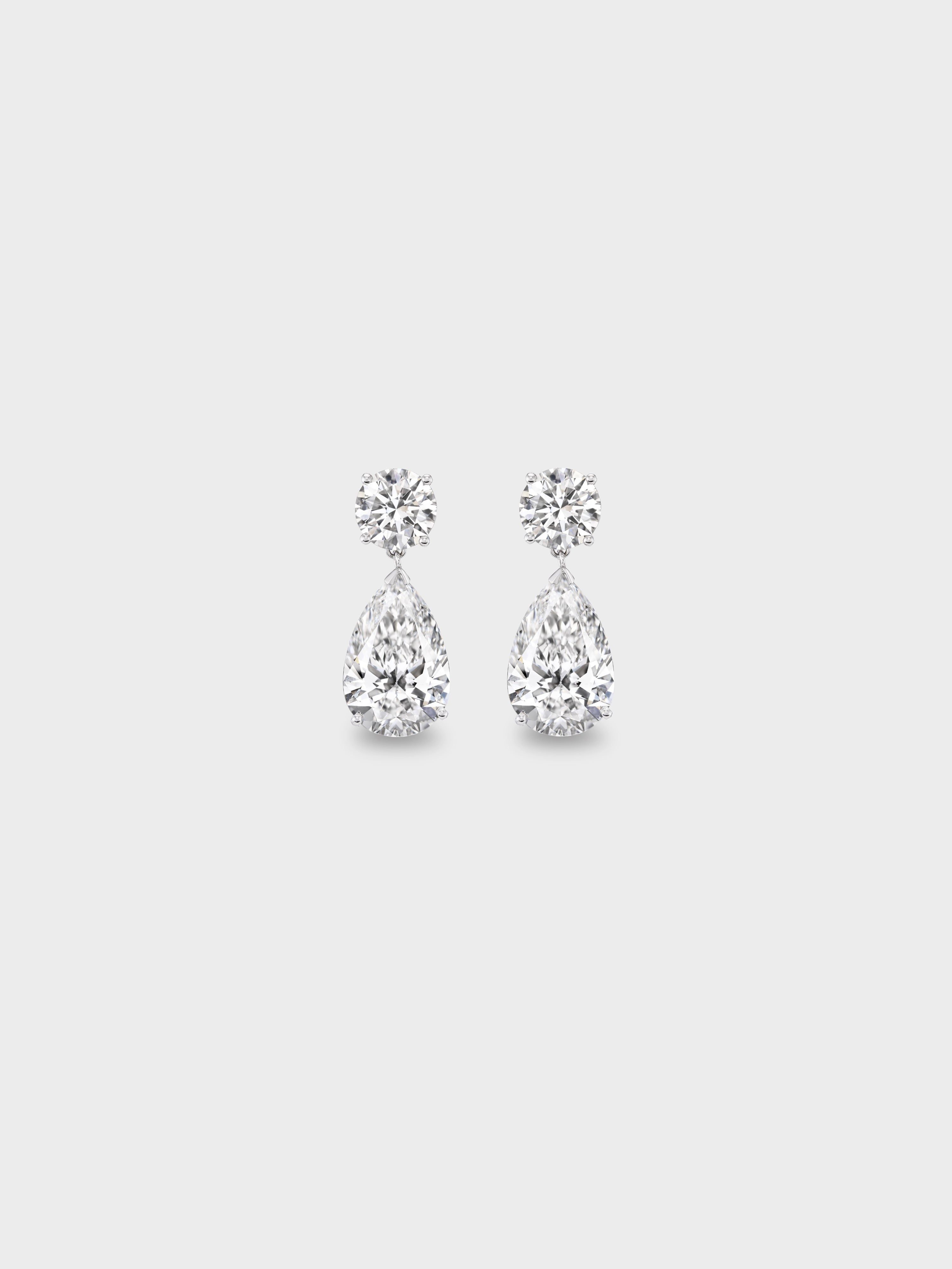 Janes Tears Earrings in White Gold