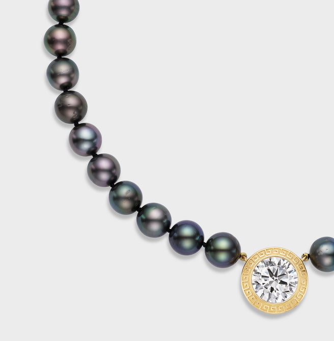 AFLALO Tahitian Oracle Strand Necklace in Gold - Ghost Front Detail