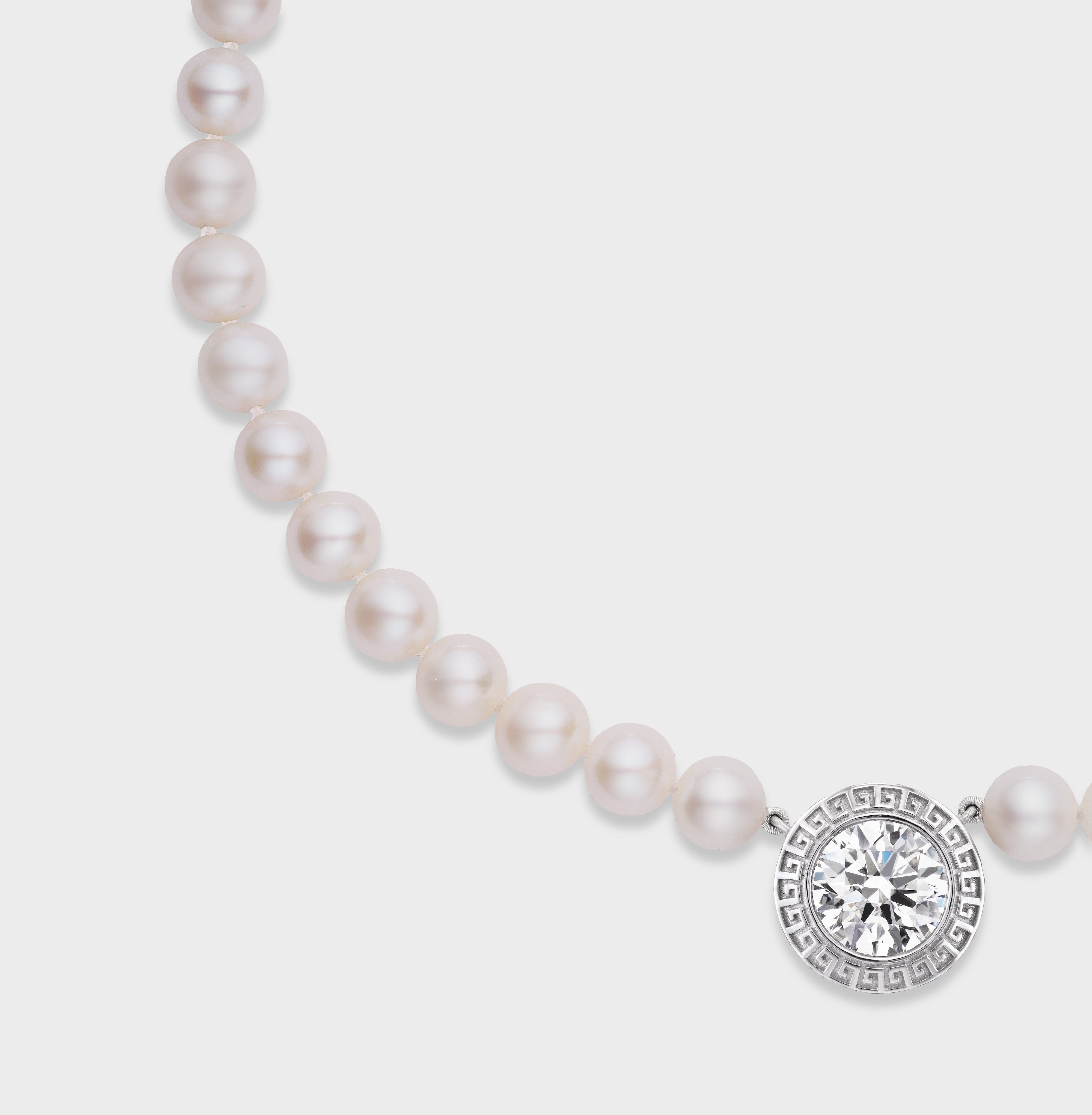 AFLALO Oracle Strand Necklace – White Gold - Ghost Front - Detail