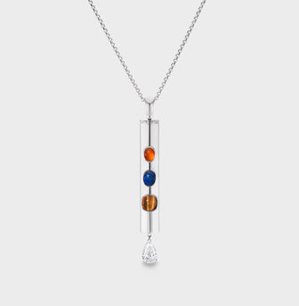 The Mom Necklace in Silver - AFLALO
