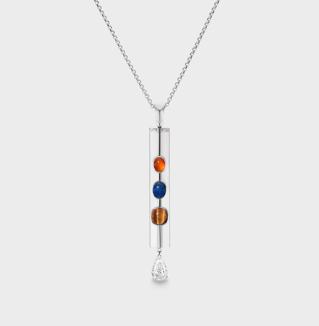 The Mom Necklace in Silver - AFLALO