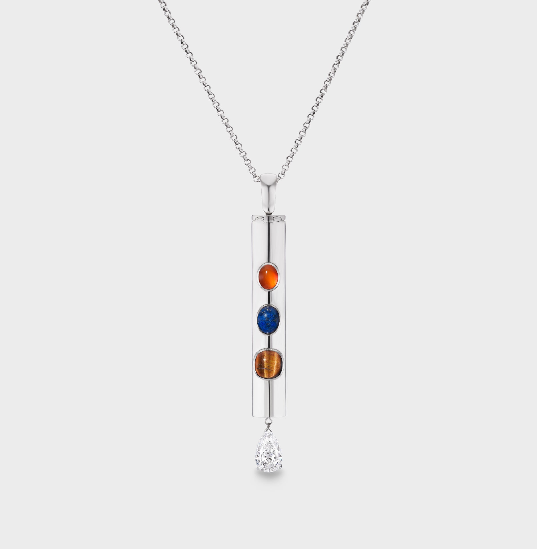 The Mom Necklace in Silver - AFLALO