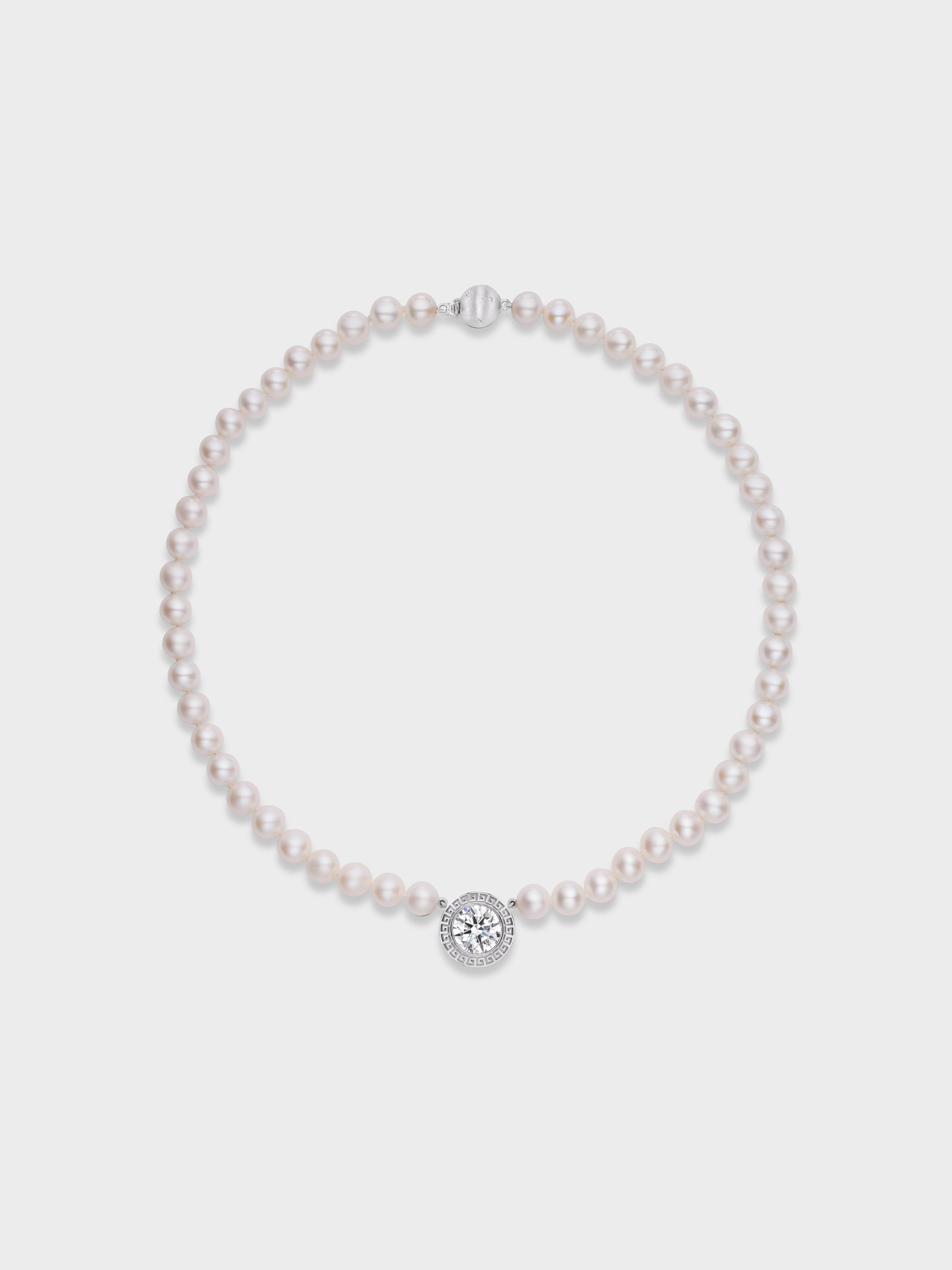 Oracle Strand Necklace in White Gold