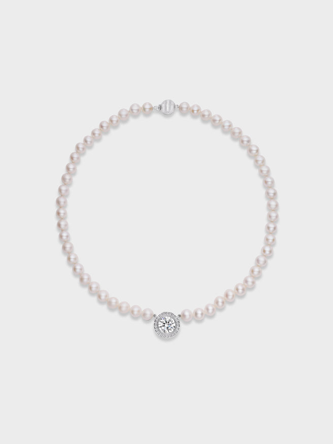 Oracle Strand Necklace in White Gold