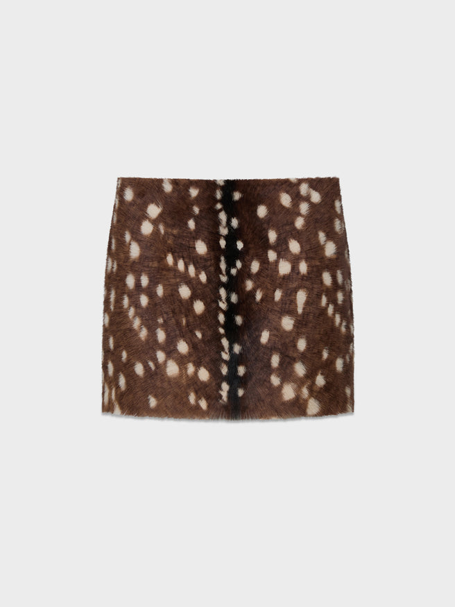 AFLALO Aveki Skirt in Ponyhair – Bambi - Ghost Front